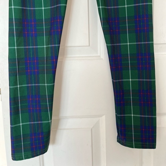 Art of Where Green Tartan Plaid Mid-rise Stretch Legging Pants - Picture 4 of 11